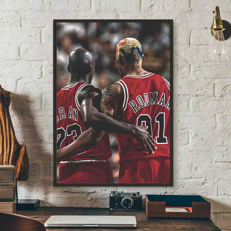 M-Michael J-Jordan Poster HD art sticky wall waterproof home living room bedroom bar aesthetic decoration