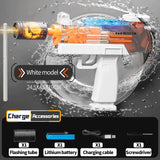 Electric UZI Flamethrower Water Gun Toy High-Power Full Automatic Water Shooter Outdoor Games for Kids Adults Summer Fun Toys