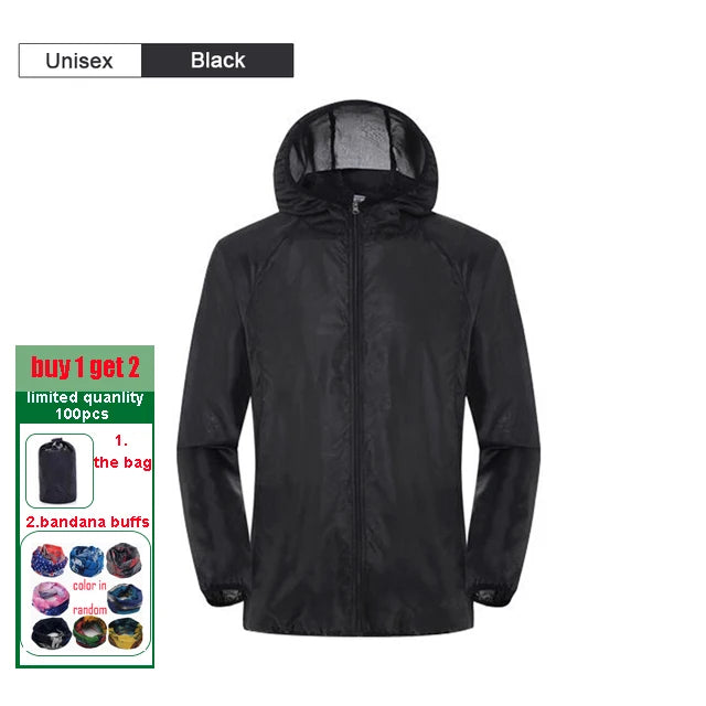 Camping Windbreak Men Women Hiking Jacket Waterproof Sun Protection Windbreaker Fishing Jackets Quick Dry Skin With Pocket