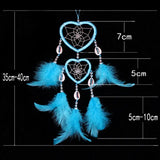 Feather Dream Catcher Indian Style Wall Hanging Wind Chimes For Car Ornaments Room Decor with Rattan Bead Dreamcatchers