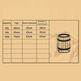 Wood Oak Barrel Wine Cabinet with Locking Door - Decorative Storage for Beer and Wine - Natural Wood Wine Cellar Display - Perfe