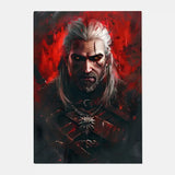 The W-Witcher 3 Wild Hunt Game Poster HD art sticky wall waterproof home living room bar decoration