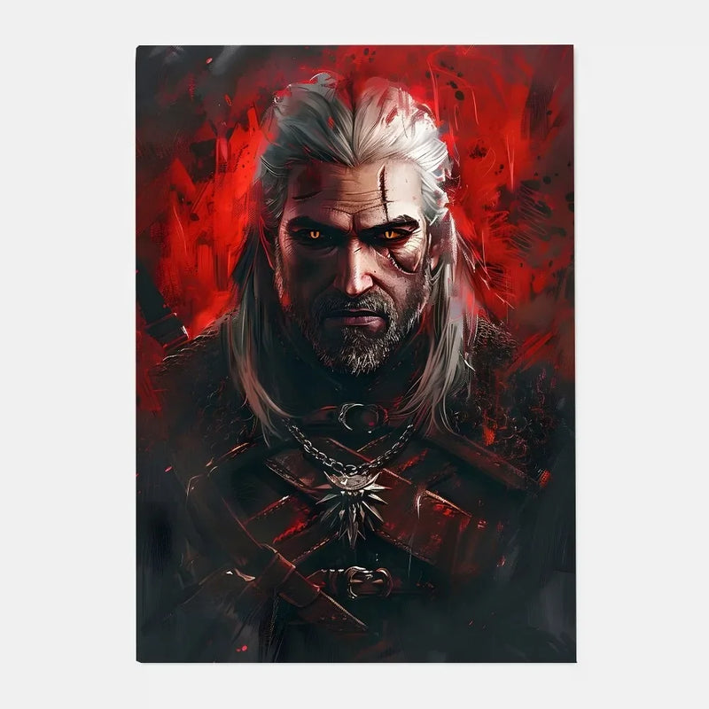 The W-Witcher 3 Wild Hunt Game Poster HD art sticky wall waterproof home living room bar decoration