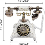 Vintage Rotary Telephone, Dial Telephone Old Fashioned Landline Phones Statue Antique Look Phone Home Desk Gift Decorative