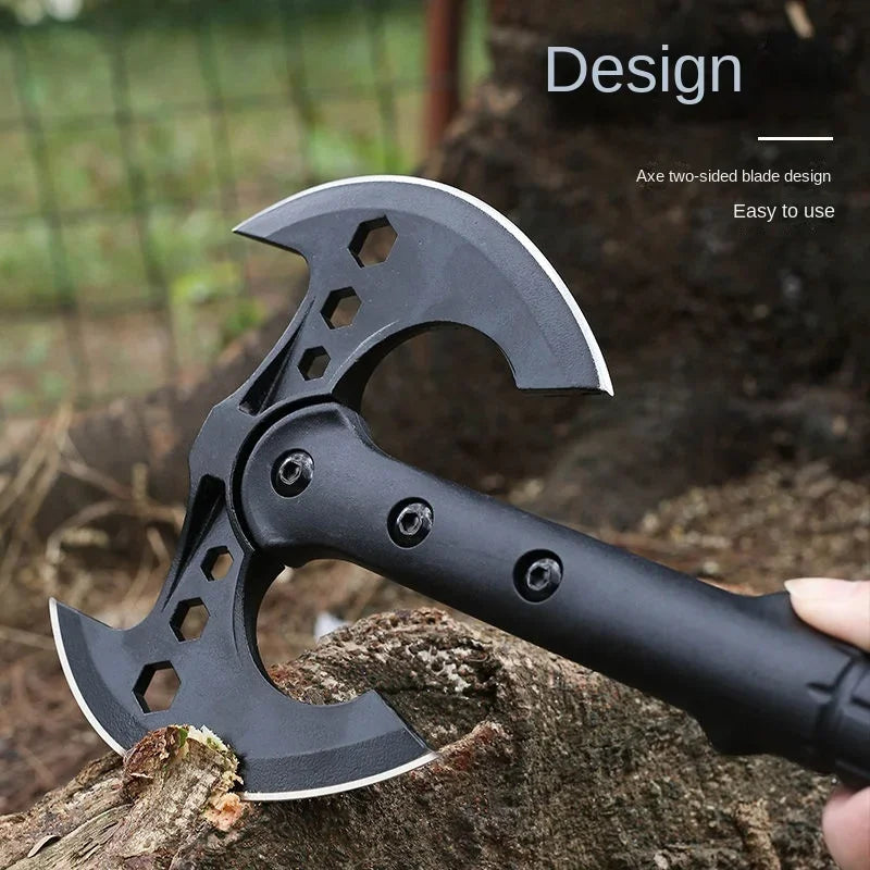 New Outdoor EDC Portable Multifunctional Engineer Axe Camping Survival Tactical Axe Mountaineering Firefighting Hammer Car Tools