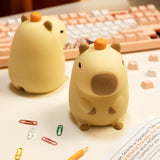 LED Silicone Capybara Night Light Cute Cartoon Animal Lamp USB Rechargeable Touch Sensor Sleeping Lamp Children Room Decor Gifts