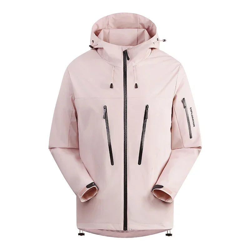 Spring Autumn Men's Windbreaker Fashion Outdoor Mountaineering Travel Windproof Waterproof Hooded Jacket Slim Fit Versatile Coat