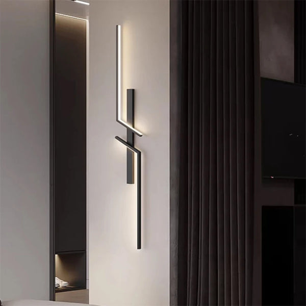 Modern LED Wall Lamp Long Bar Scone Home Decor Living Room Bedroom Minimalist Wall Light Bedside Background Interior Lighting