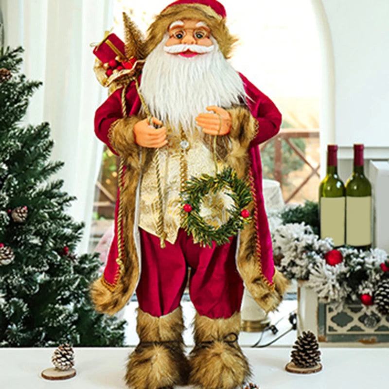 New Year 2025 Christmas Decorations For Home Height 30Cm 45Cm Santa Claus Doll Children'S Gifts Window Ornaments Navidad