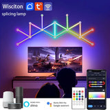 WIFI LED Smart Wall Lamp RGBIC Light Bar DIY Atmosphere Light Starry Sky Lamp App Music Rhythm TV Backlight Bedroom Game Light