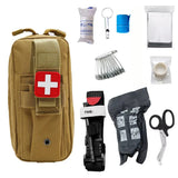 10 Pieces Outdoor Survival Tactical Camping First Aid Equipment Field Emergency Suit Battlefield Should Backpack