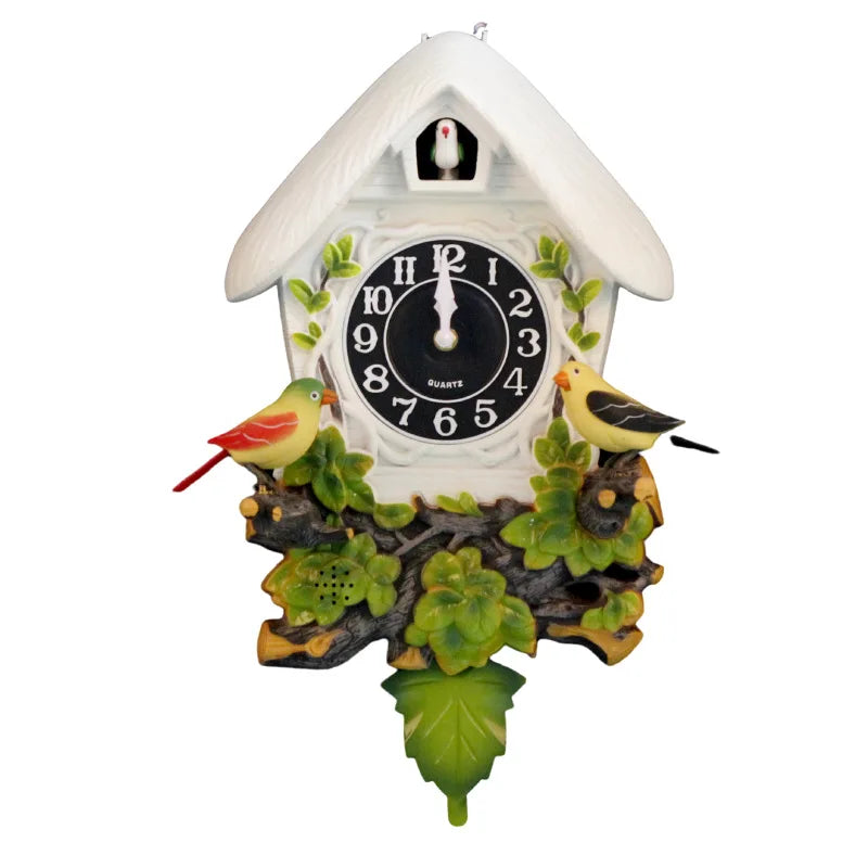Cuckoo Clock Control Alarm for Kids Room European Style Electronic Silent Wall Clock Cuccu Watch  Living Room Home Decor