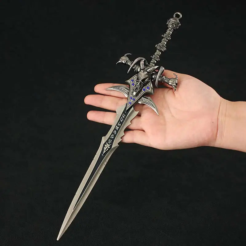 Frostmourne Swords World of Warcraft Lich King Weapon Sheepshead Sword Gift Box Metal Katana Model Safety Knife Studded Toys Boy