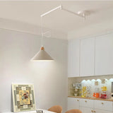 Modern Dining Table Rocker Chandeliers LED Can Be Shifted Long Pole Lamps Nordic Simple Telescopic Folding Long Arm Chandelier