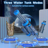 Strongest Gatling Electric Water Gun Toy With Light Continuous Shooting Water Gun Summer Beach Pool Battle Toys for Boy Adult