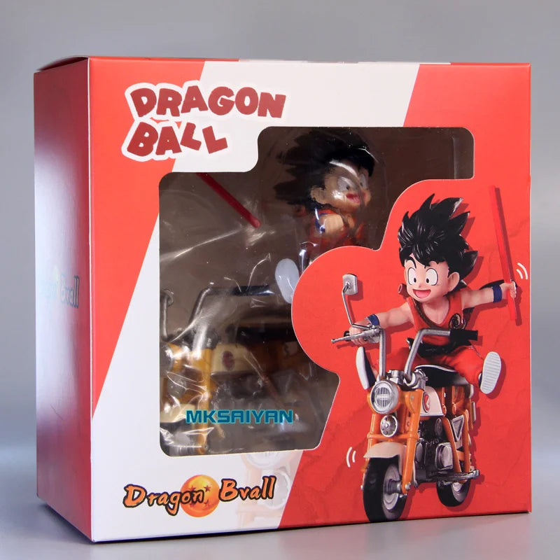 15cm Dragon Ball Z Anime Figure Son Goku Master Roshi Locomotives PVC Action Kame Sennin Motorcycle Toys for Children Collector