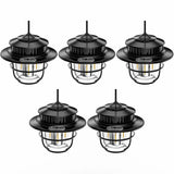 LED Camping Lantern Retro Hanging Light Portable Stepless Dimming Waterproof Rechargeable Outdoor Camping and Emergency Lighting