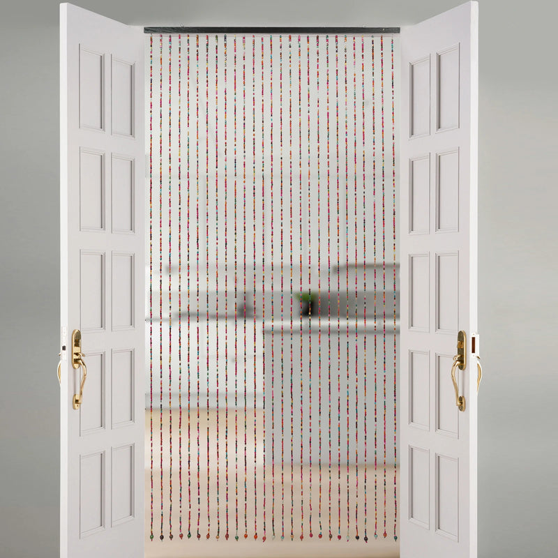 Bamboo Wood Beaded Curtain Wear Resistance Doorway Bead String Curtain Easy To Store for Wall Decoration/Room Divider