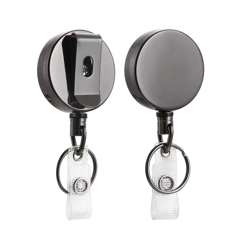 Metal Wire Keychain Pull Recoil Sporty Key Ring Retractable Keyring Anti Lost ID Card Holder Telescopic Burglar Chain Organizer