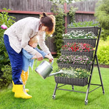 Vertical Raised Garden Bed, 5 Tiers Elevated Garden Planters, 23 * 26 * 45Inch Indoor Outdoor Raised Planter Box