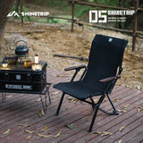 ShineTrip Outdoor Camping Foldable Portable Chair Aluminum Alloy High Back Recliner Fishing Picnic Equipment Chair