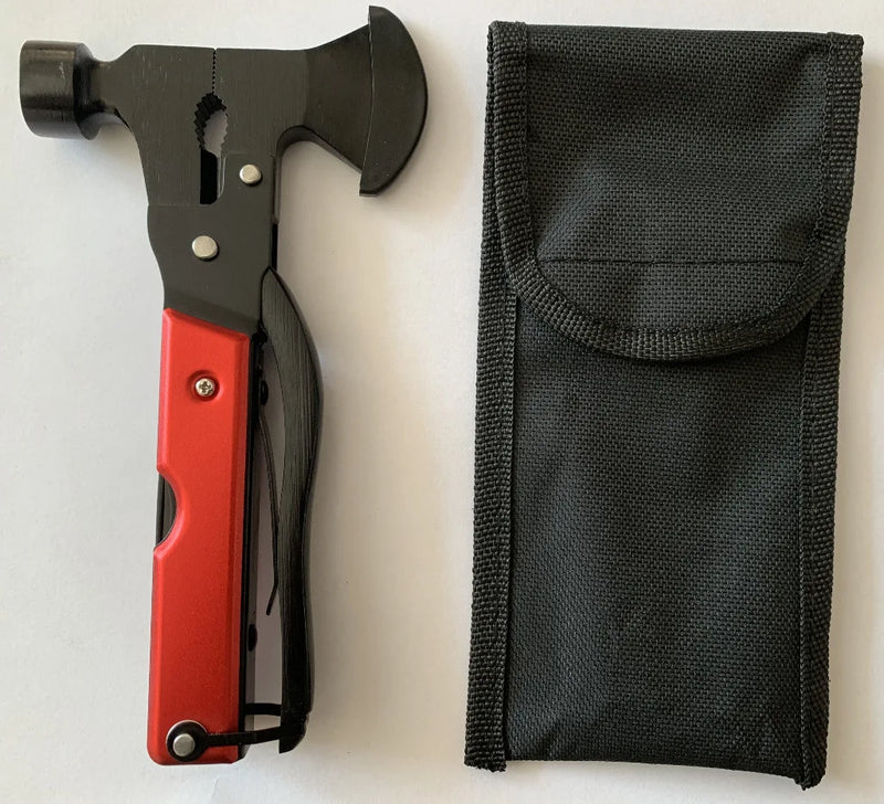 Multi-function Axe Hammer Portable Outdoor Tool Stainless Steel Car Rescue Hammer Window Breaker for Hiking Climbing  Fishing