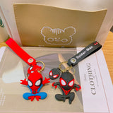 Disney Marvel Spider-Man Keychain Cartoon Comics Avengers Series Key Ring Pendant Ornaments Jewelry Gifts for Friends