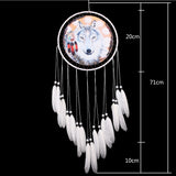 Feather Dream Catcher Indian Style Wall Hanging Wind Chimes For Car Ornaments Room Decor with Rattan Bead Dreamcatchers
