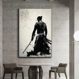 Vintage Japanese Samurai Poster Printed Canvas Modern Living Room Drawing Art Decor Black White Photo Wall Decoration No Frame