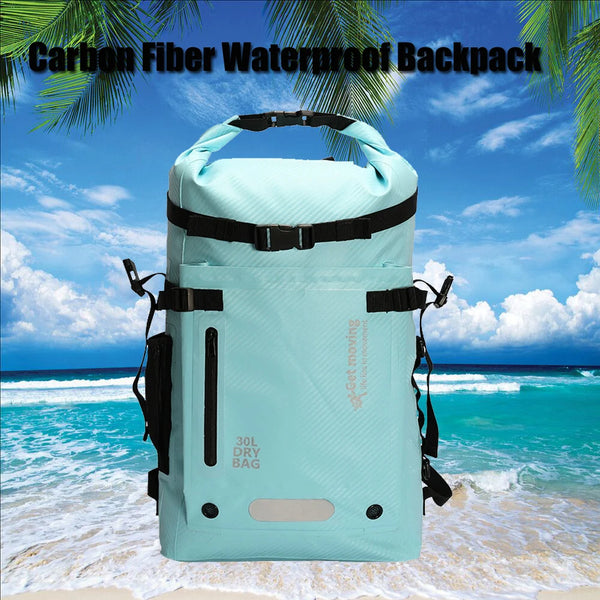 30L Waterproof backpack, travel backpack storage bag, sports outdoor bag, beach swimming waterproof bag, dry wet separation