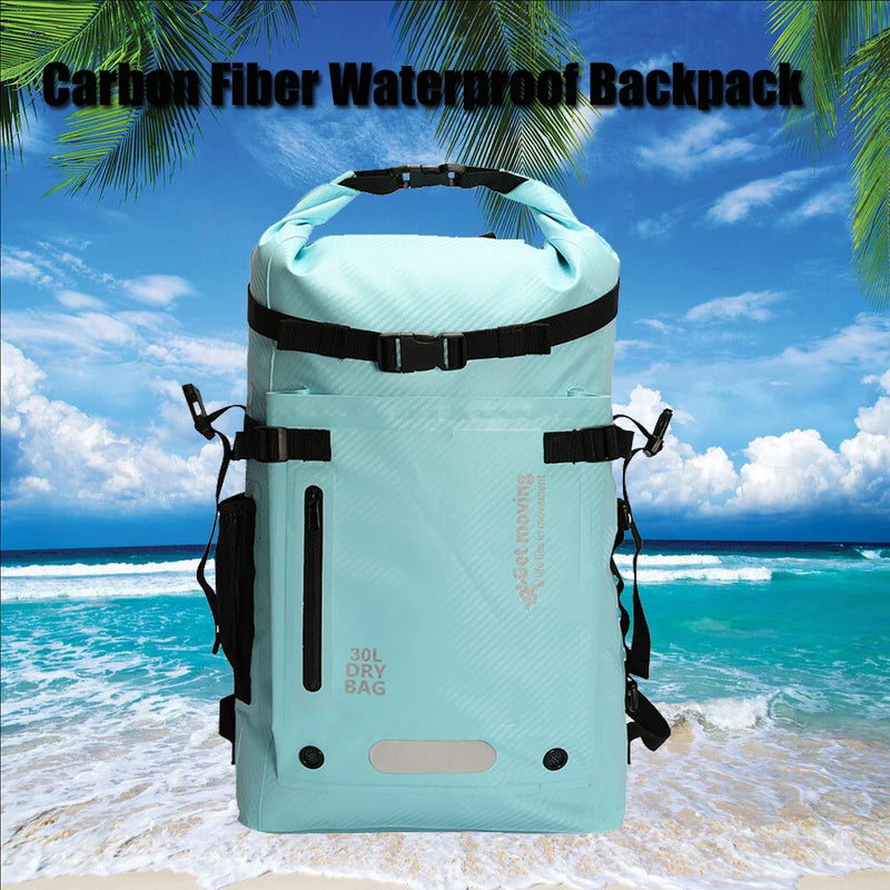 30L Waterproof backpack, travel backpack storage bag, sports outdoor bag, beach swimming waterproof bag, dry wet separation